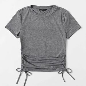 CONSIGNED🚫 Fitted t shirt with waist drawstring🖤